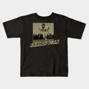 merlinosen// black white design T-Shirt Kids T-Shirt